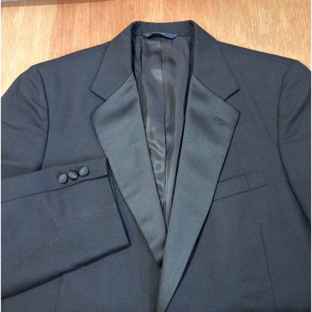 Tuxedo Brooks Brothers BrooksEase Men's Black Wool One Button Jacket Size 41L